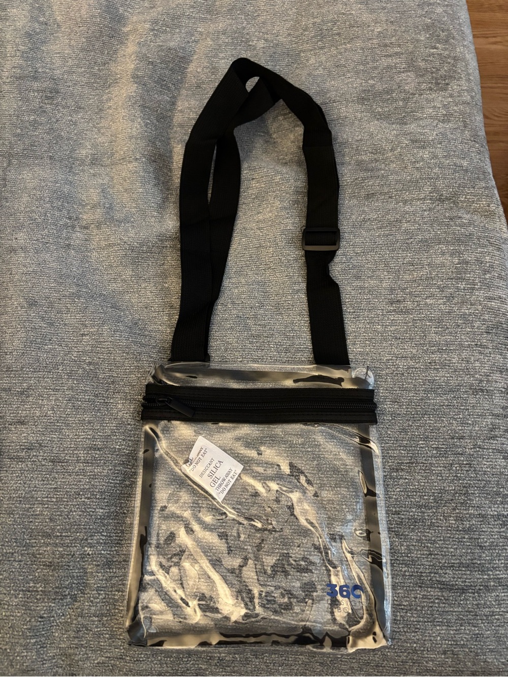 Clear Black-Trim Crossbody Pouch - Men Bags